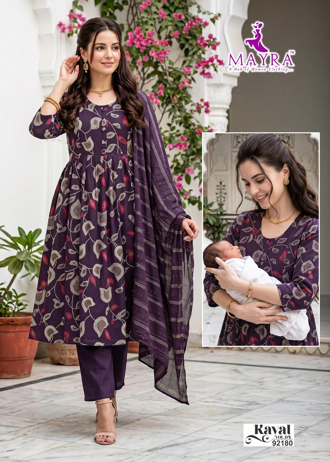 Kayal Vol 4 Mayra Vertican Feeding Readymade Suit Wholesaler India