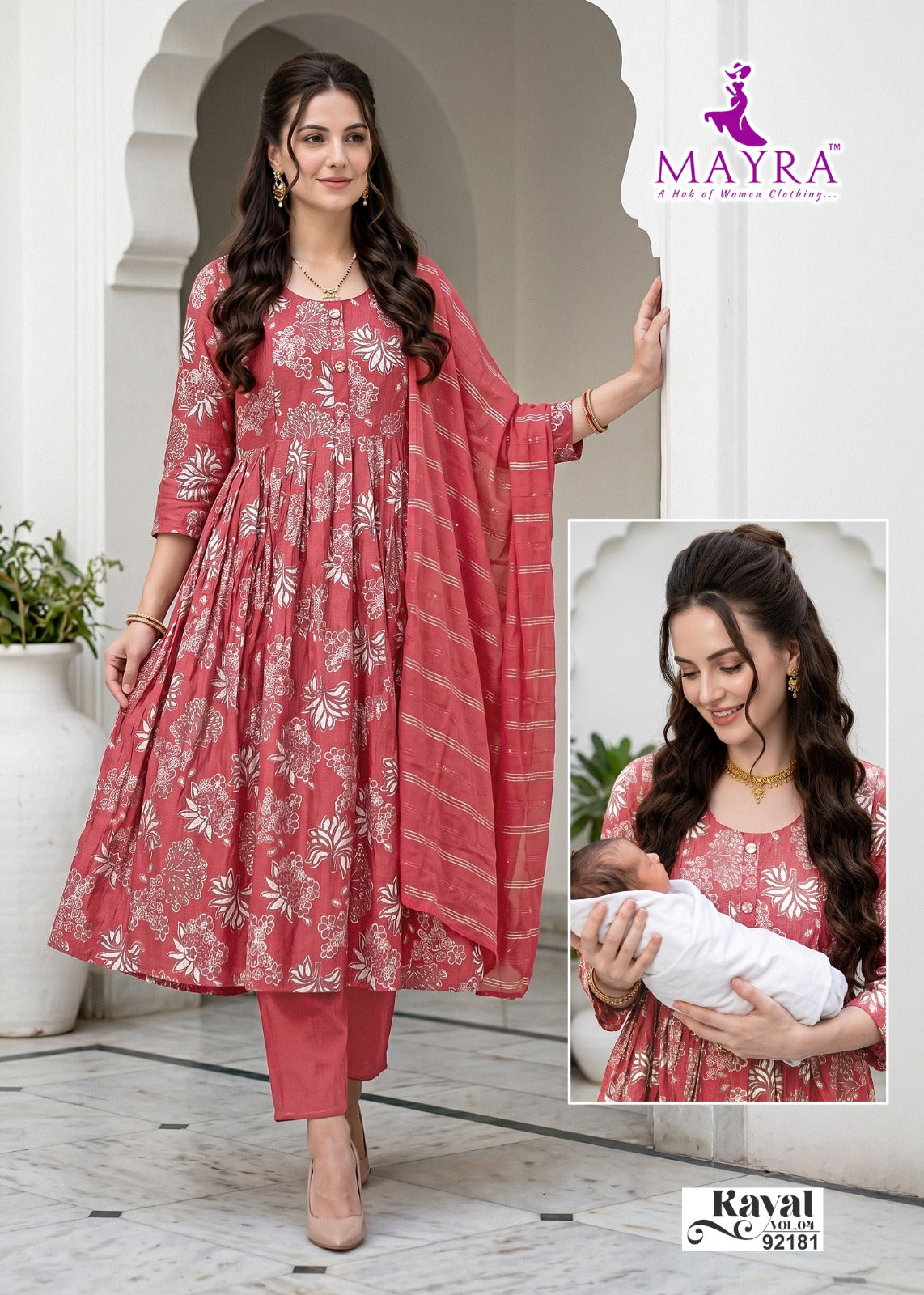 Kayal Vol 4 Mayra Vertican Feeding Readymade Suit Wholesaler India