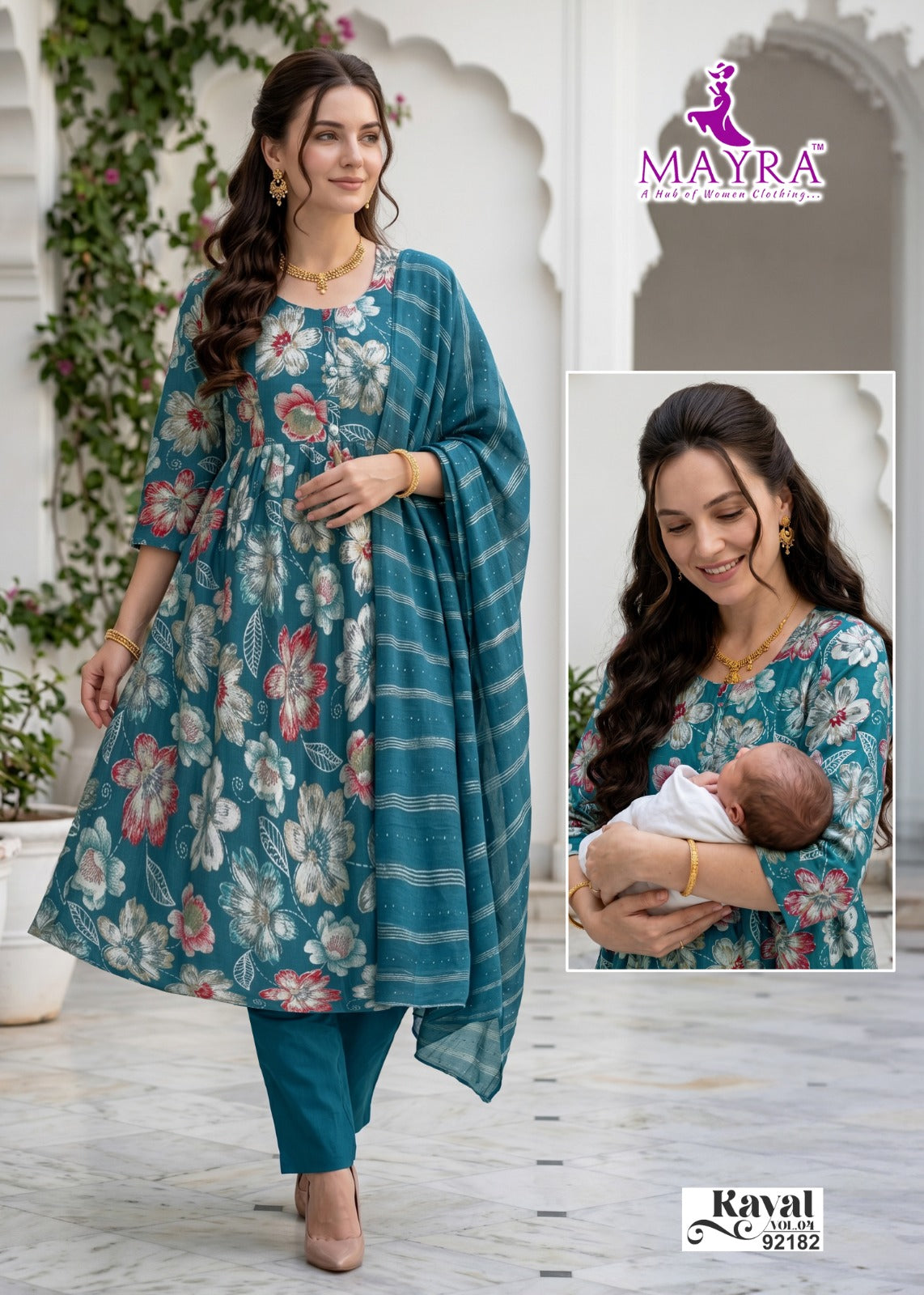 Kayal Vol 4 Mayra Vertican Feeding Readymade Suit Wholesaler India