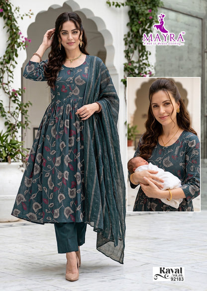 Kayal Vol 4 Mayra Vertican Feeding Readymade Suit Wholesaler India