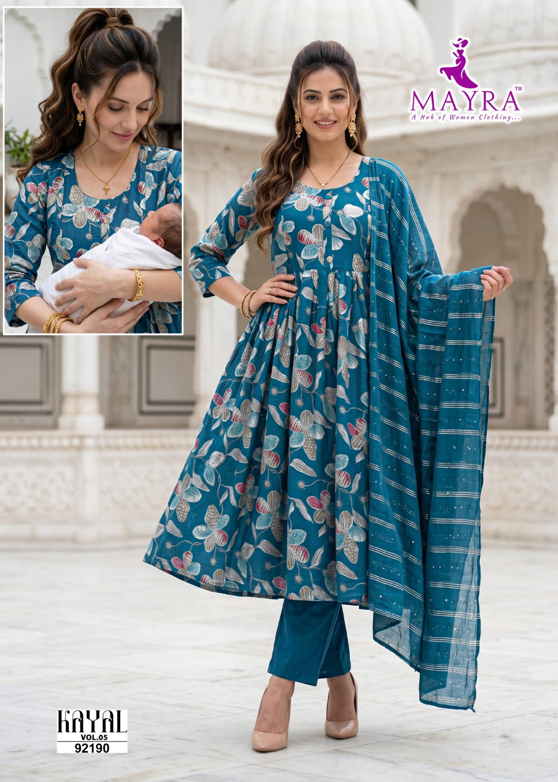 Kayal Vol 5 Mayra Vertican Feeding Readymade Suit Wholesale Rate