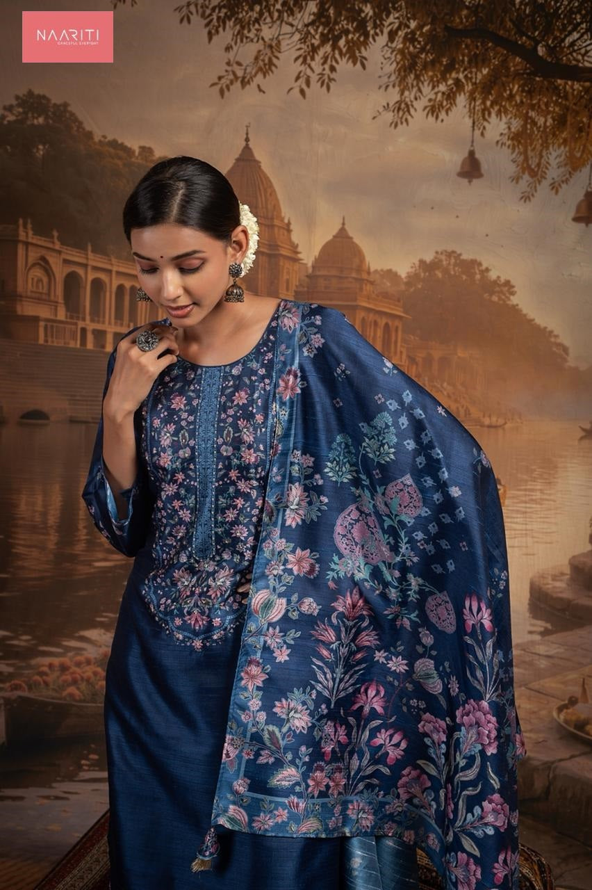 Kayam Naariti Tusser Silk Pant Style Suits Wholesaler
