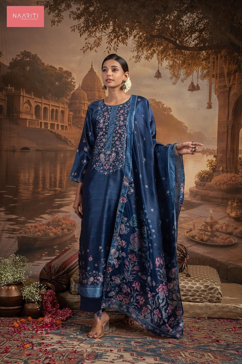 Kayam Naariti Tusser Silk Pant Style Suits Wholesaler