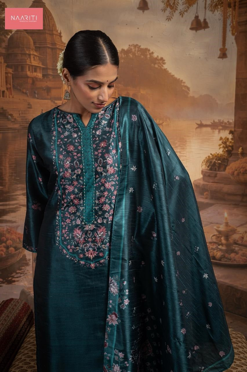 Kayam Naariti Tusser Silk Pant Style Suits Wholesaler