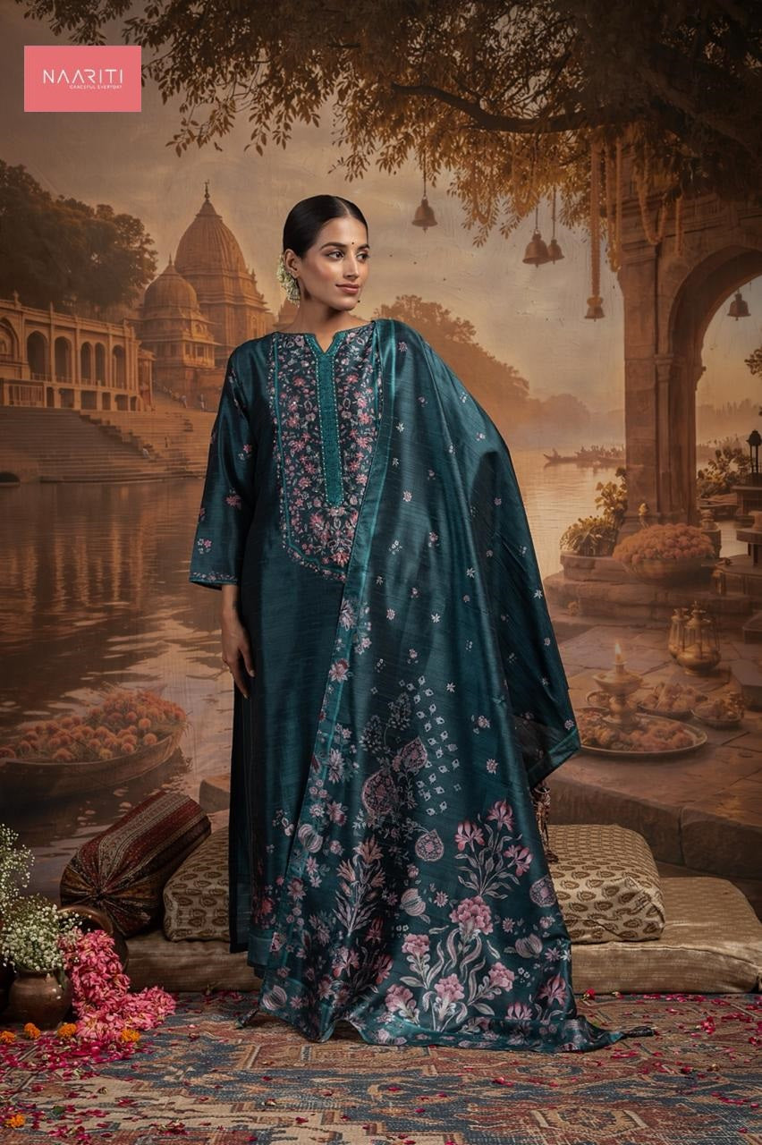 Kayam Naariti Tusser Silk Pant Style Suits Wholesaler