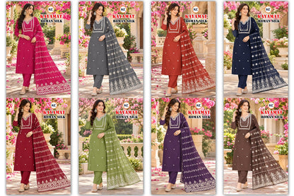 Kayamat Vol 3 Kc Roman Silk Readymade Pant Style Suits Exporter Gujarat