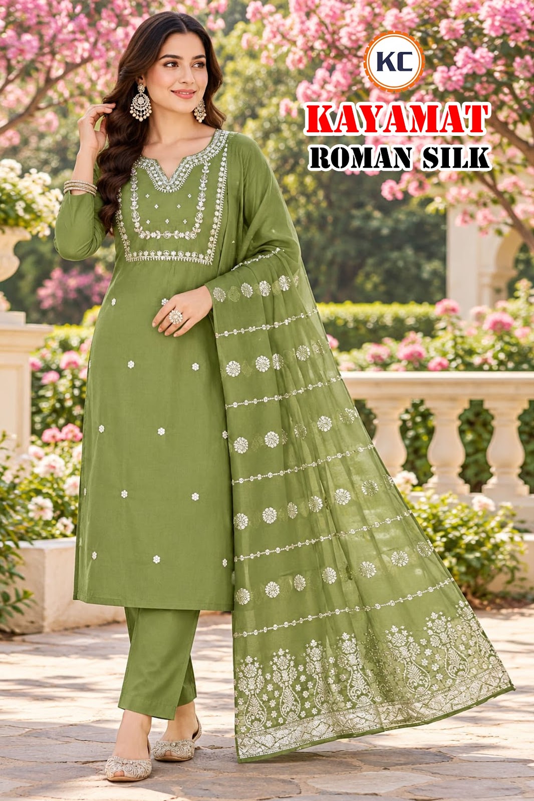 Kayamat Vol 3 Kc Roman Silk Readymade Pant Style Suits Exporter Gujarat