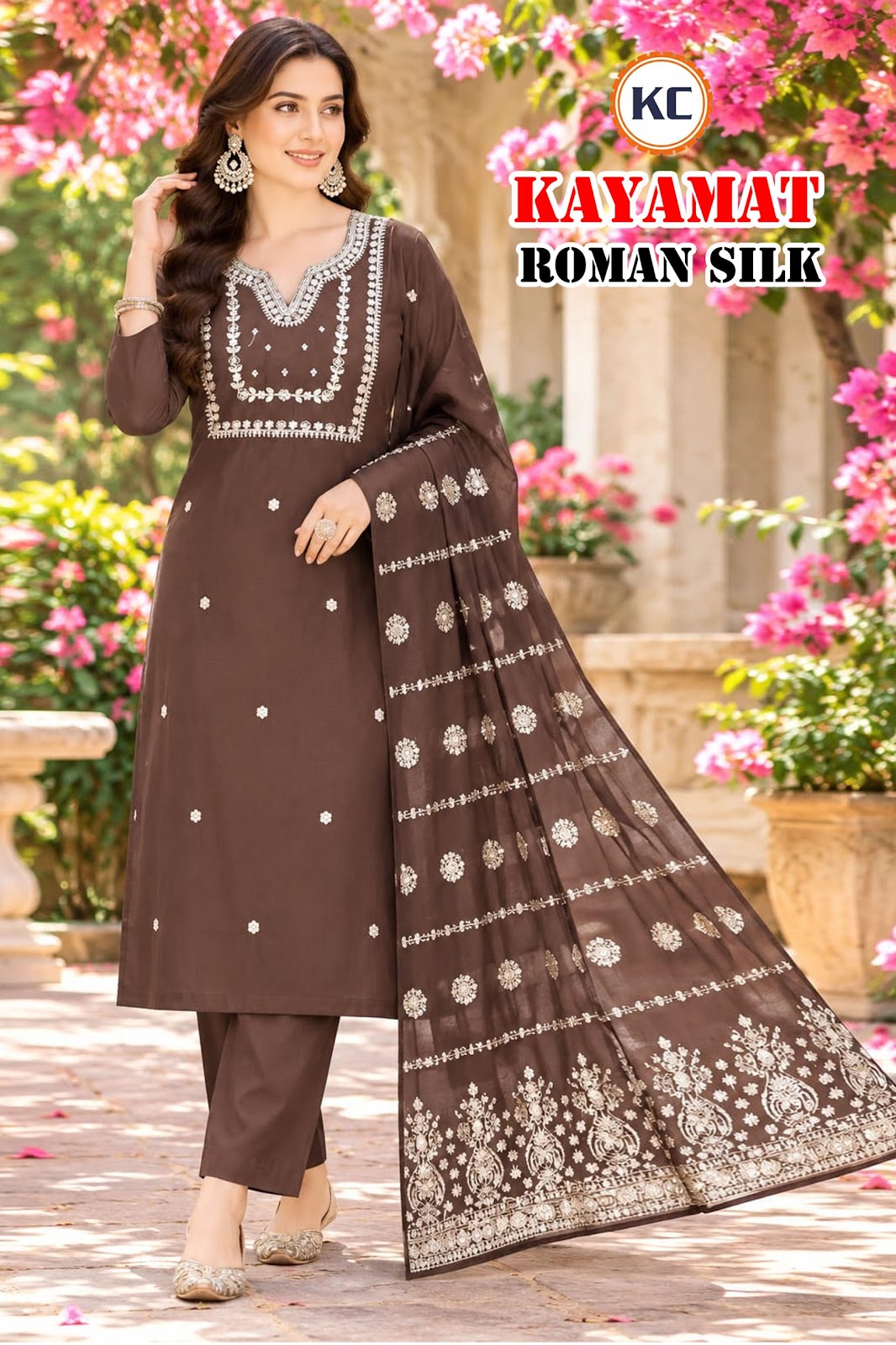 Kayamat Vol 3 Kc Roman Silk Readymade Pant Style Suits Exporter Gujarat