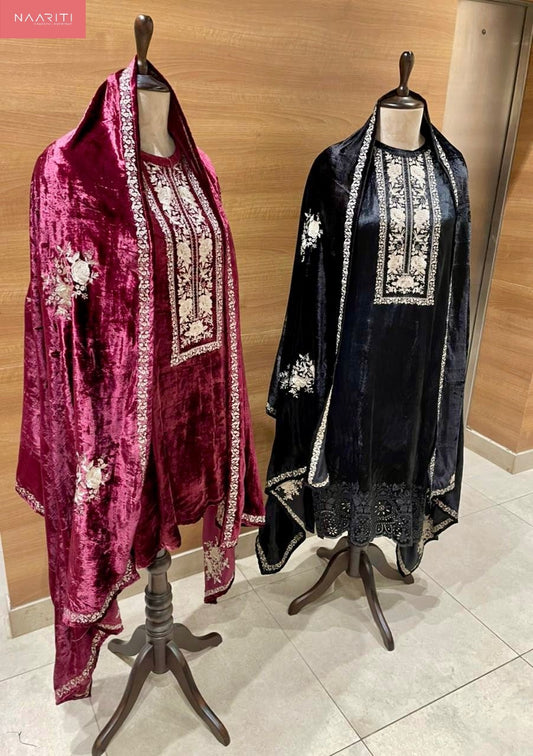 Kayash Naariti Velvet Suits Wholesaler Ahmedabad