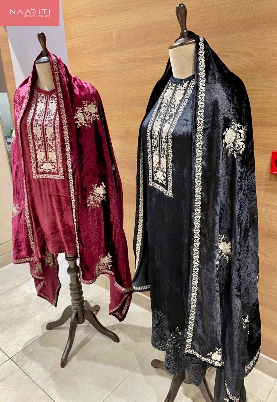 Kayash Naariti Velvet Suits Wholesaler Ahmedabad