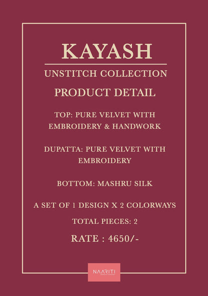 Kayash Naariti Velvet Suits Wholesaler Ahmedabad