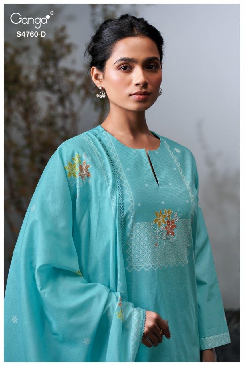 Kayel S4760 Ganga Cotton Pant Style Suits Exporter India