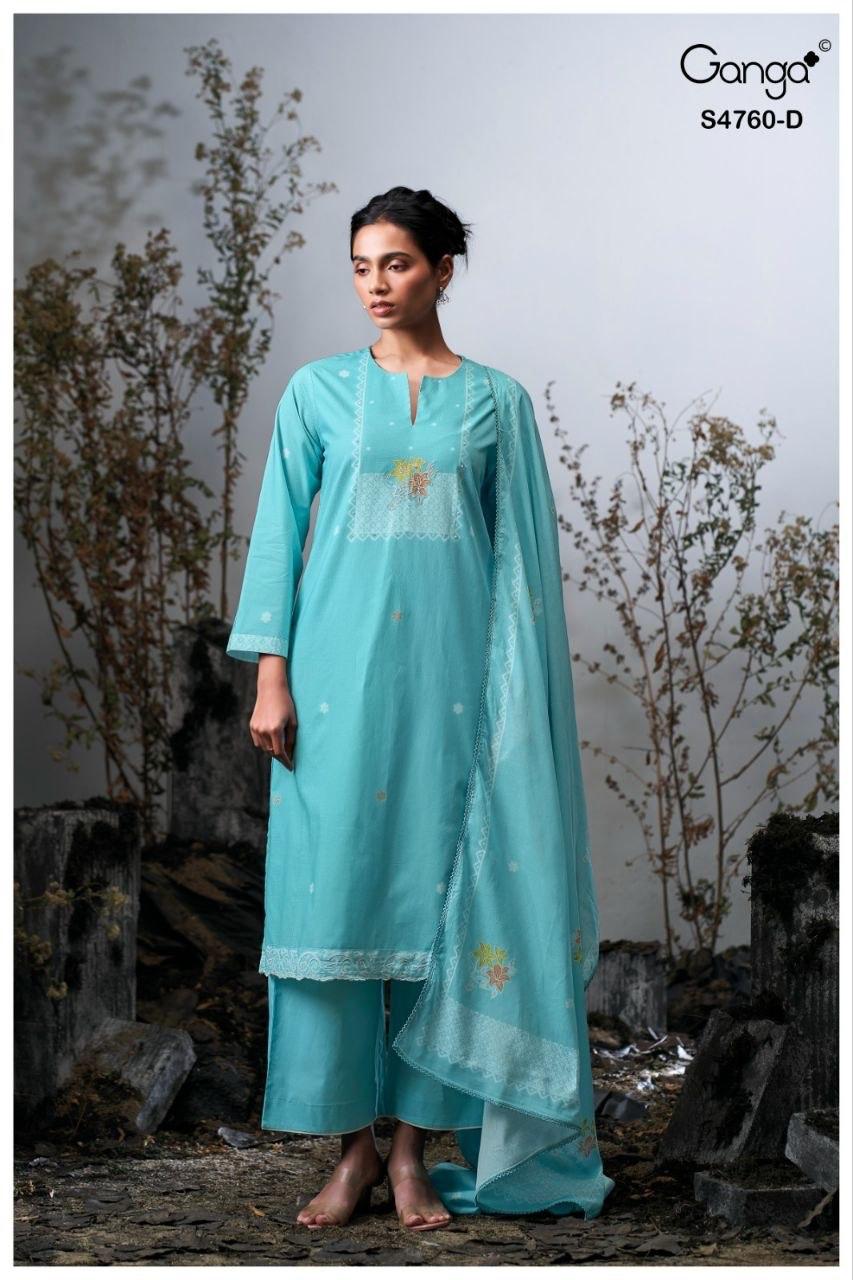 Kayel S4760 Ganga Cotton Pant Style Suits Exporter India