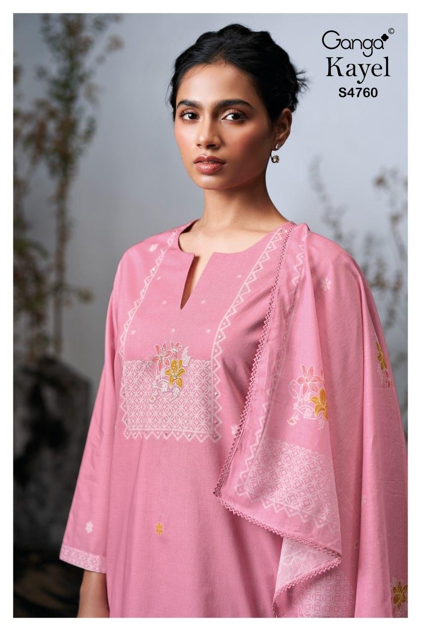 Kayel S4760 Ganga Cotton Pant Style Suits Exporter India