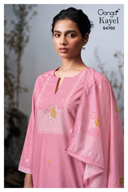 Kayel S4760 Ganga Cotton Pant Style Suits Exporter India