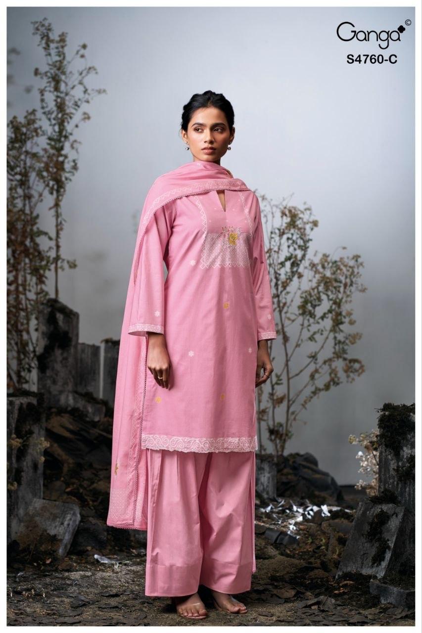 Kayel S4760 Ganga Cotton Pant Style Suits Exporter India