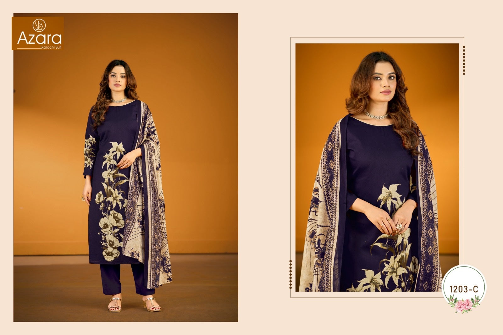 Kayka 1203 Radhika Fashion Azara Jam Cotton Karachi Salwar Suits Wholesaler