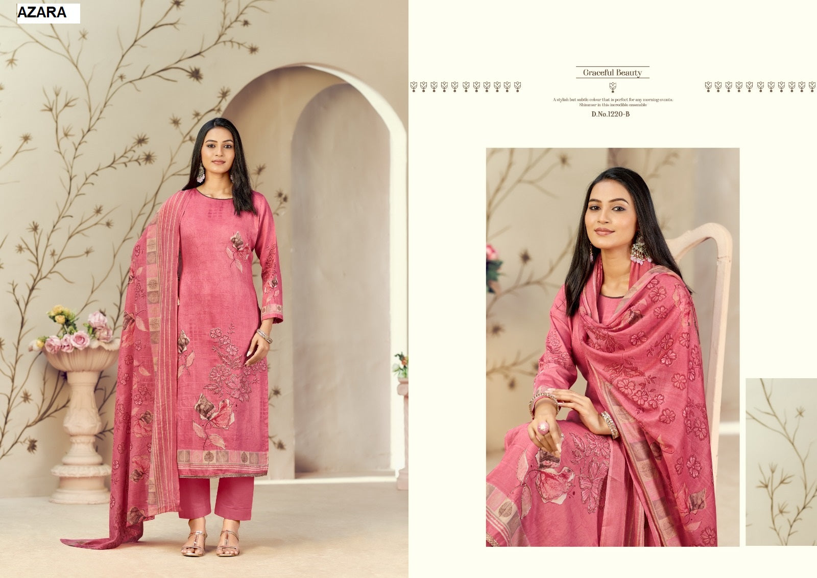 Kayka 1220 Radhika Fashion Azara Zam Karachi Salwar Suits Wholesaler Ahmedabad