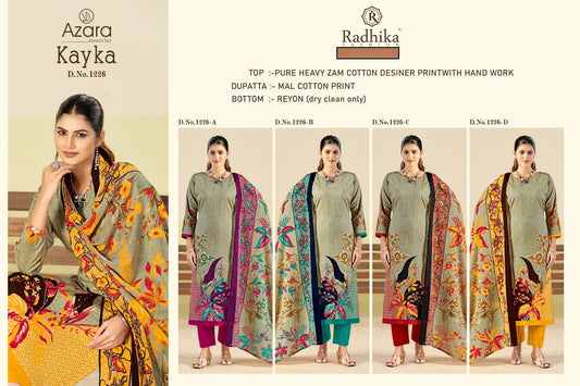 Kayka 1226 Azara Zam Karachi Salwar Suits Exporter India