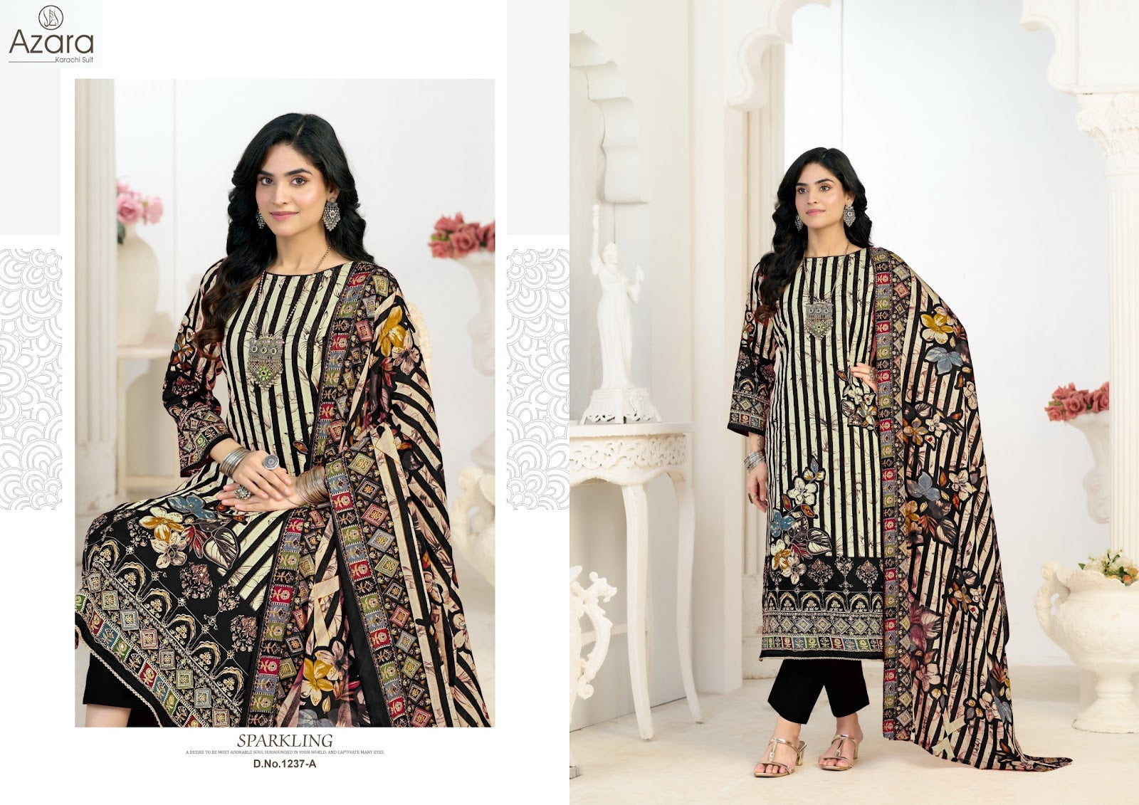 Kayka 1237 Radhika Fashion Azara Zam Cotton Karachi Salwar Suits Wholesale Price