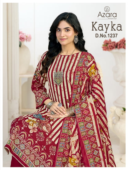 Kayka 1237 Radhika Fashion Azara Zam Cotton Karachi Salwar Suits Wholesale Price