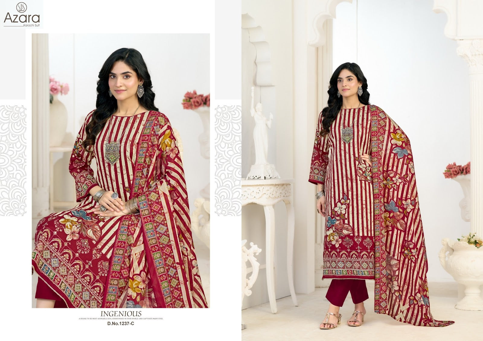 Kayka 1237 Radhika Fashion Azara Zam Cotton Karachi Salwar Suits Wholesale Price