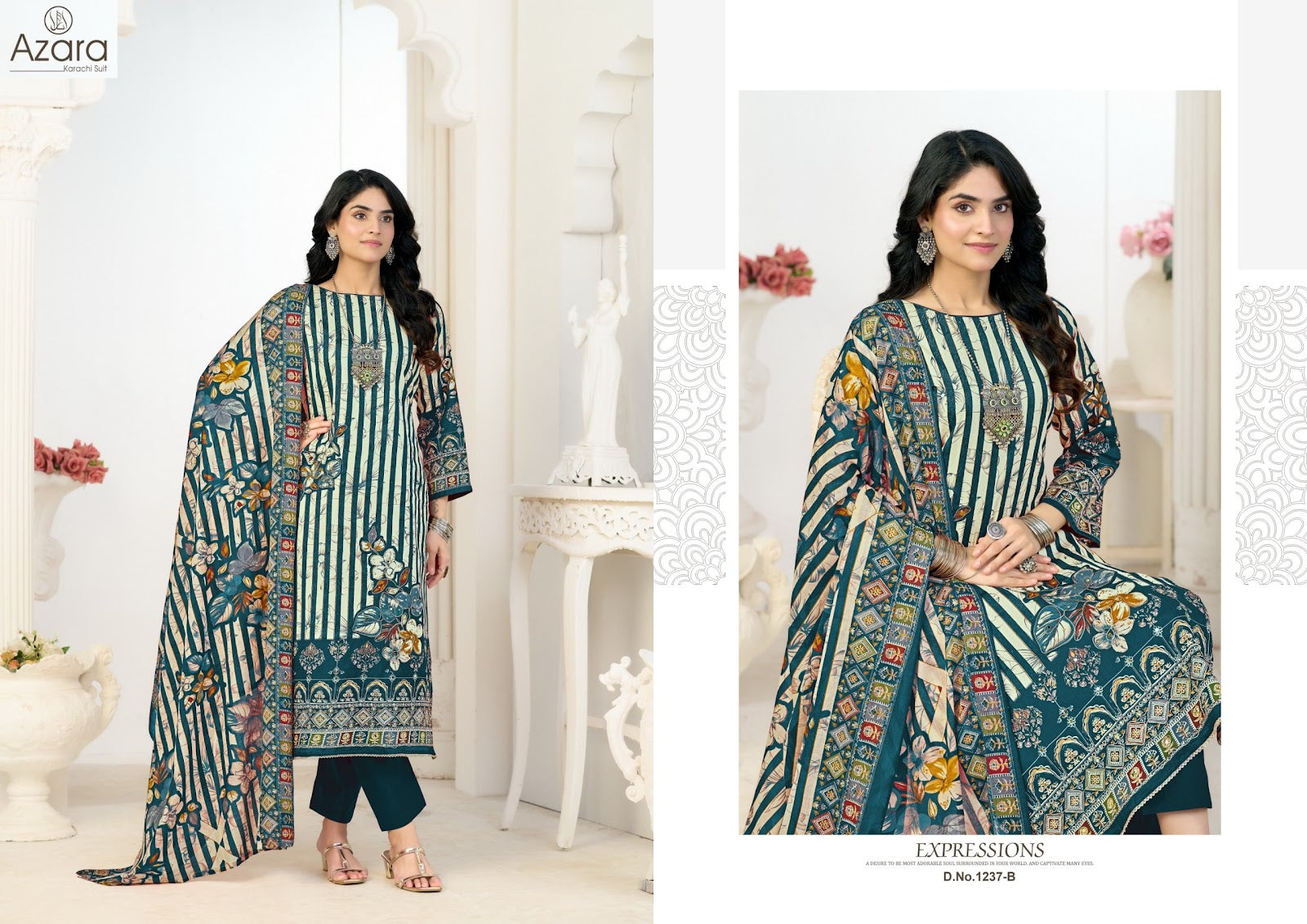 Kayka 1237 Radhika Fashion Azara Zam Cotton Karachi Salwar Suits Wholesale Price