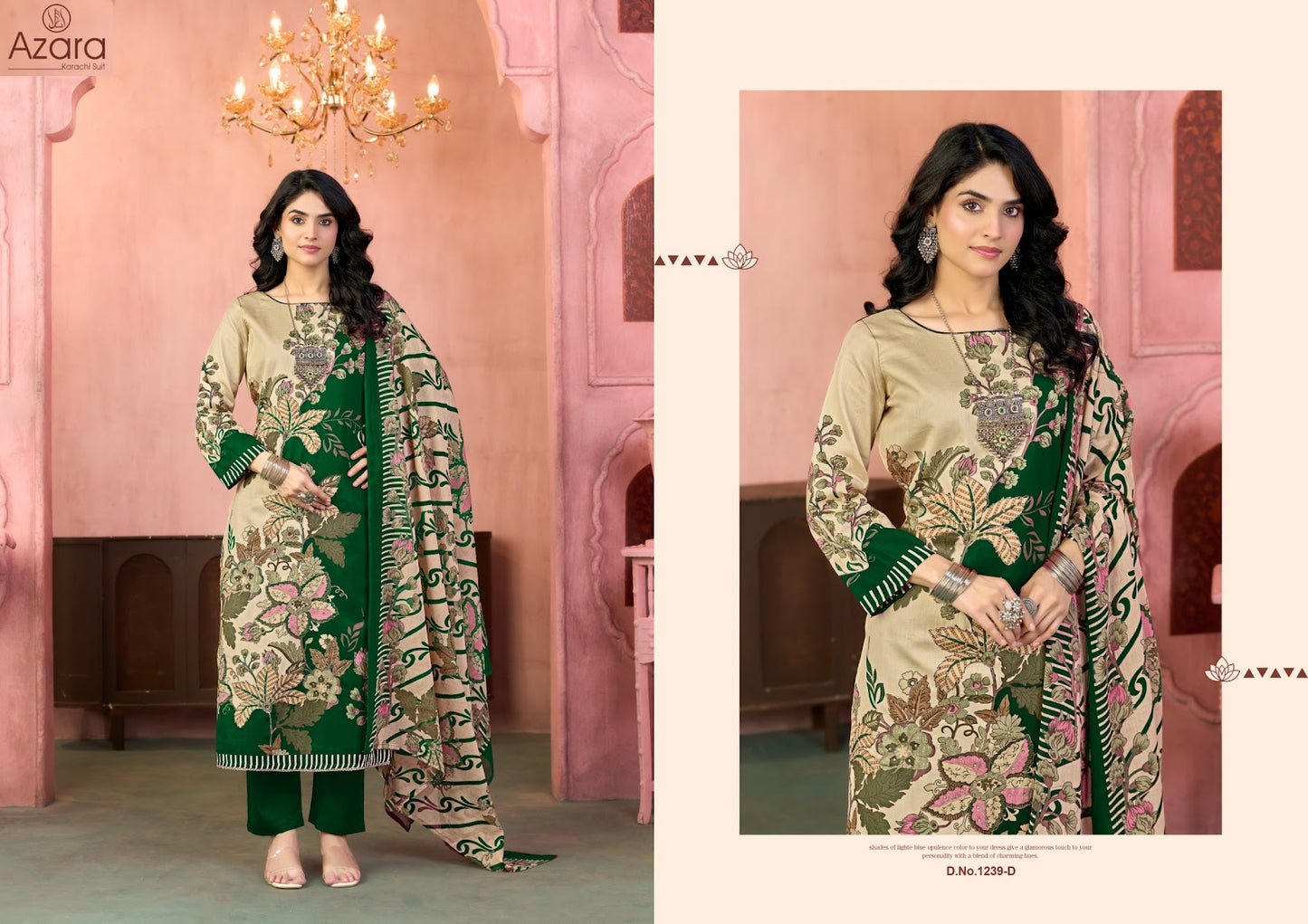 Kayka 1239 Radhika Fashion Azara Zam Cotton Karachi Salwar Suits Manufacturer Gujarat