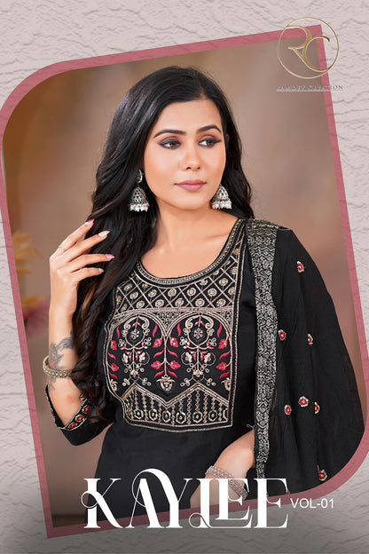 Kaylee Vol 1 Ramdev Creation Roman Readymade Pant Style Suits Wholesale Rate