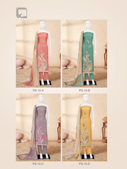 Kaynat K Cube Pashmina Suits Wholesale Price