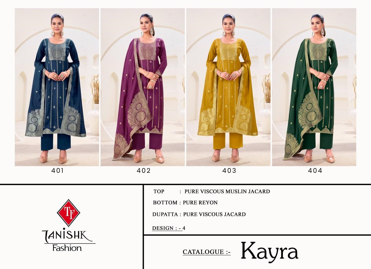 Kayra Tanishk Fashion Viscose Muslin Pant Style Suits Wholesaler Ahmedabad