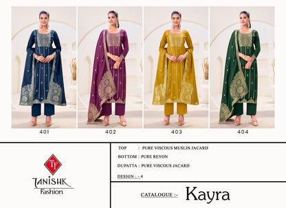 Kayra Tanishk Fashion Viscose Muslin Pant Style Suits Wholesaler Ahmedabad
