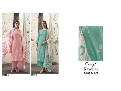 Kazellea S4823 Ganga Bemberg Plazzo Style Suits Wholesaler India