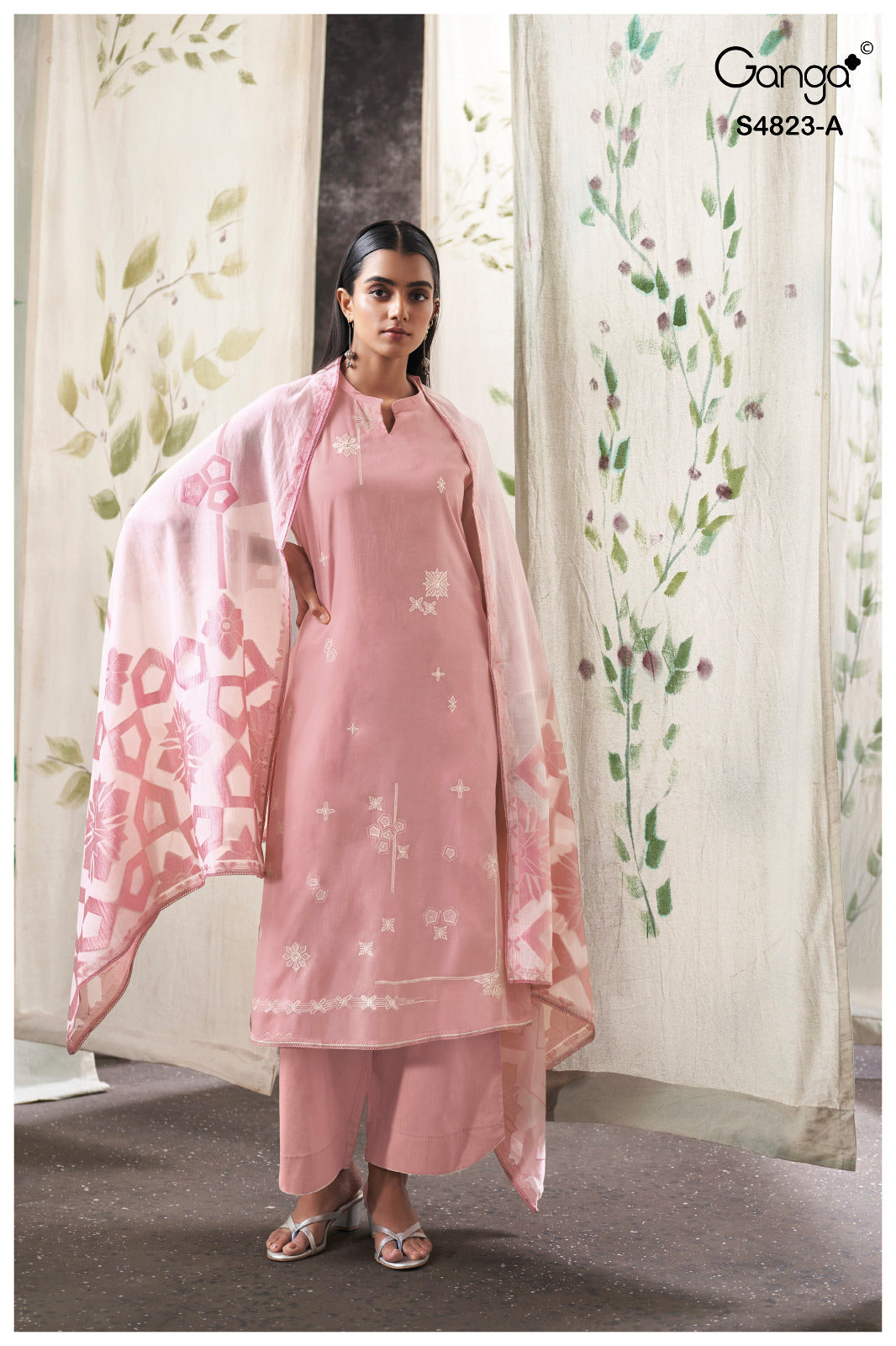 Kazellea S4823 Ganga Bemberg Plazzo Style Suits Wholesaler India