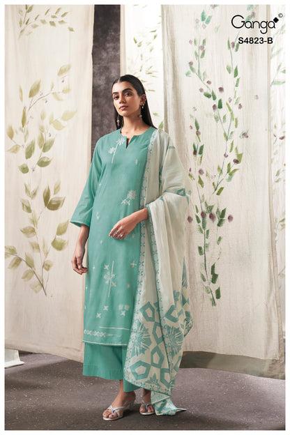 Kazellea S4823 Ganga Bemberg Plazzo Style Suits Wholesaler India