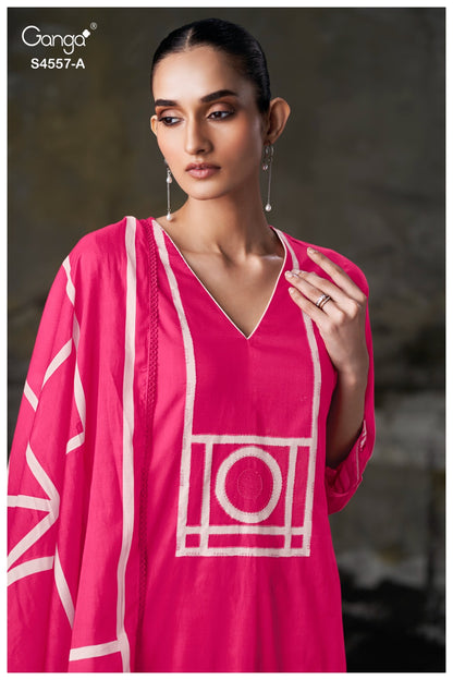 Kazra 4557 Ganga Cotton Plazzo Style Suits Wholesaler India