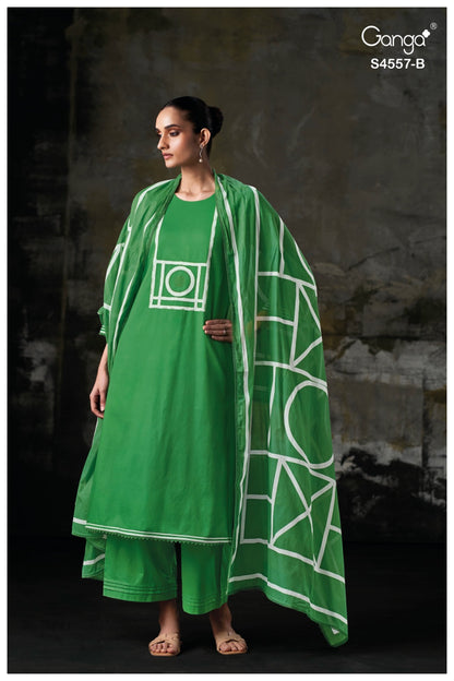 Kazra 4557 Ganga Cotton Plazzo Style Suits Wholesaler India