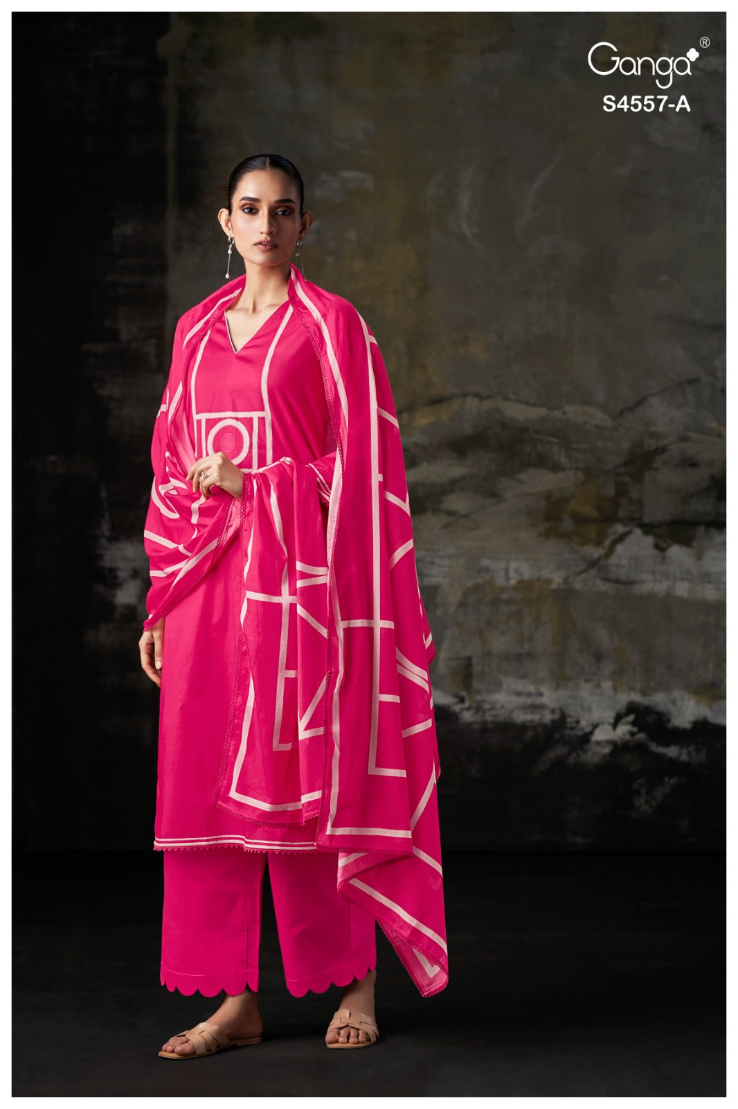 Kazra 4557 Ganga Cotton Plazzo Style Suits Wholesaler India