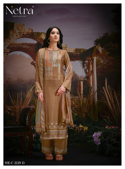 Kazra Netra Bemberg Muslin Pant Style Suits Wholesale Rate