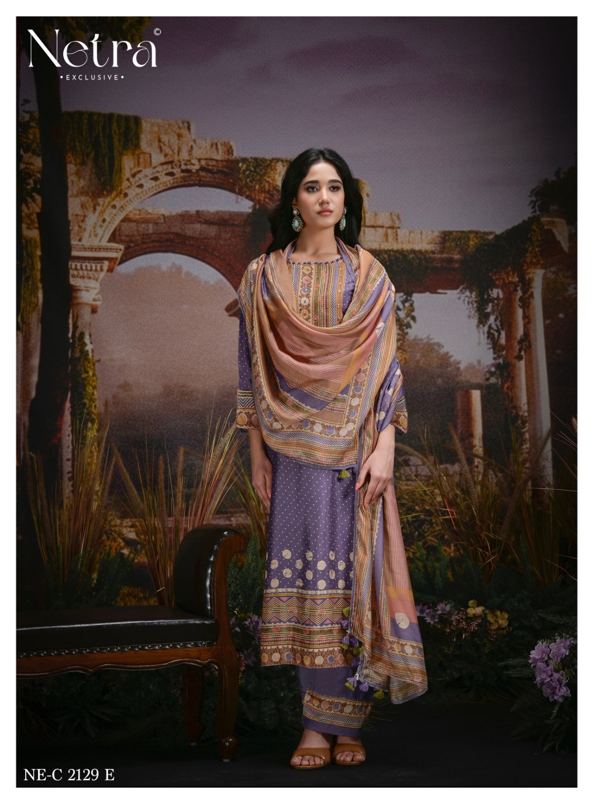 Kazra Netra Bemberg Muslin Pant Style Suits Wholesale Rate