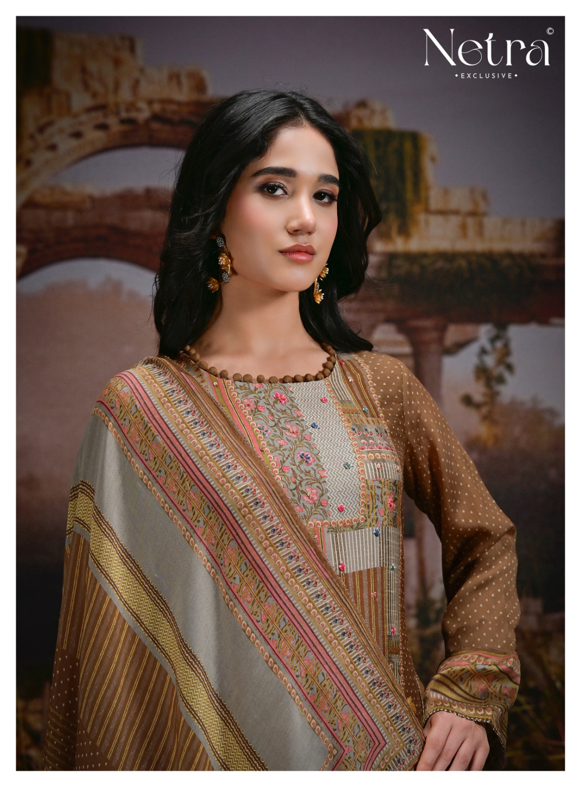 Kazra Netra Bemberg Muslin Pant Style Suits Wholesale Rate