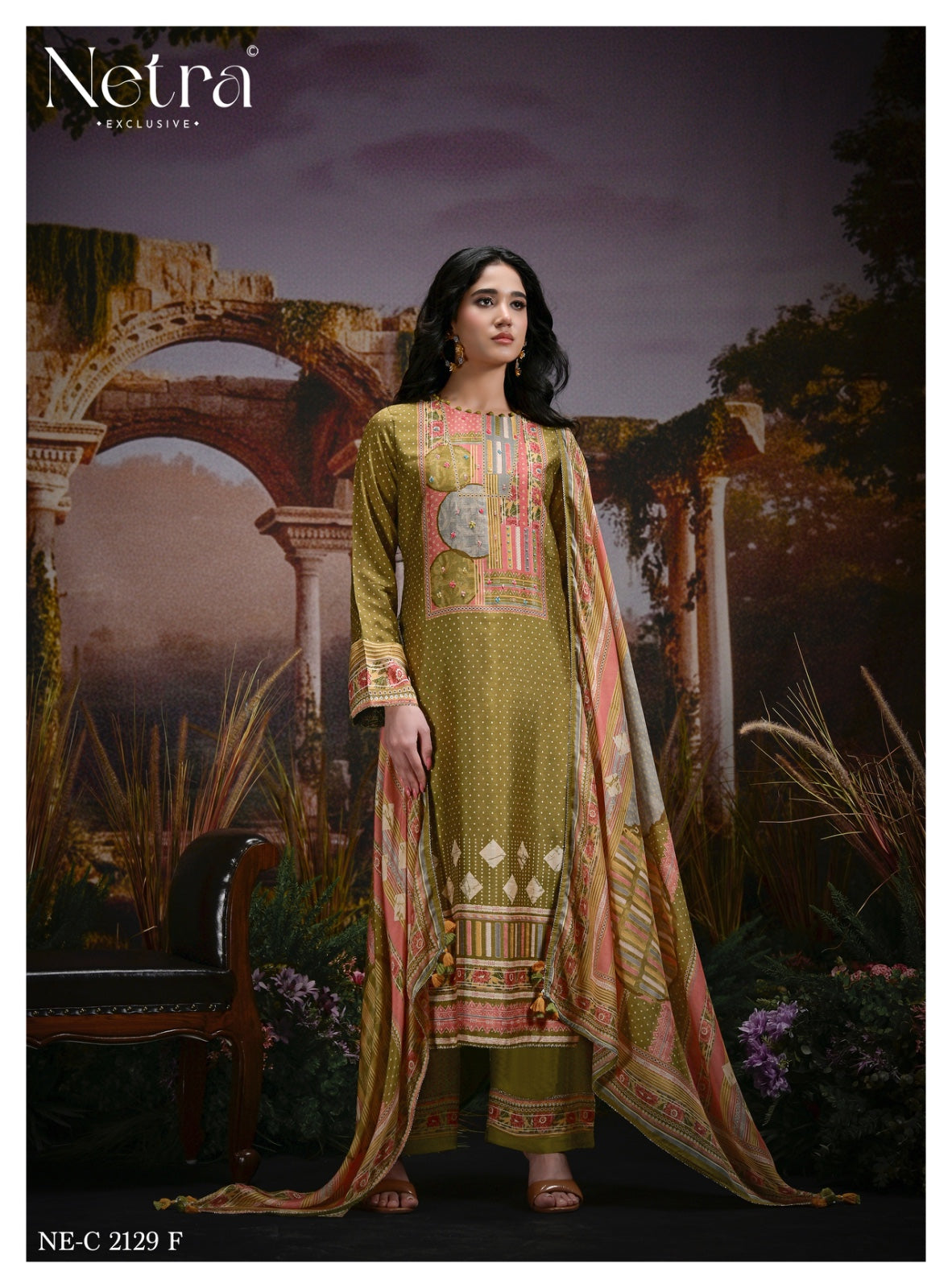 Kazra Netra Bemberg Muslin Pant Style Suits Wholesale Rate