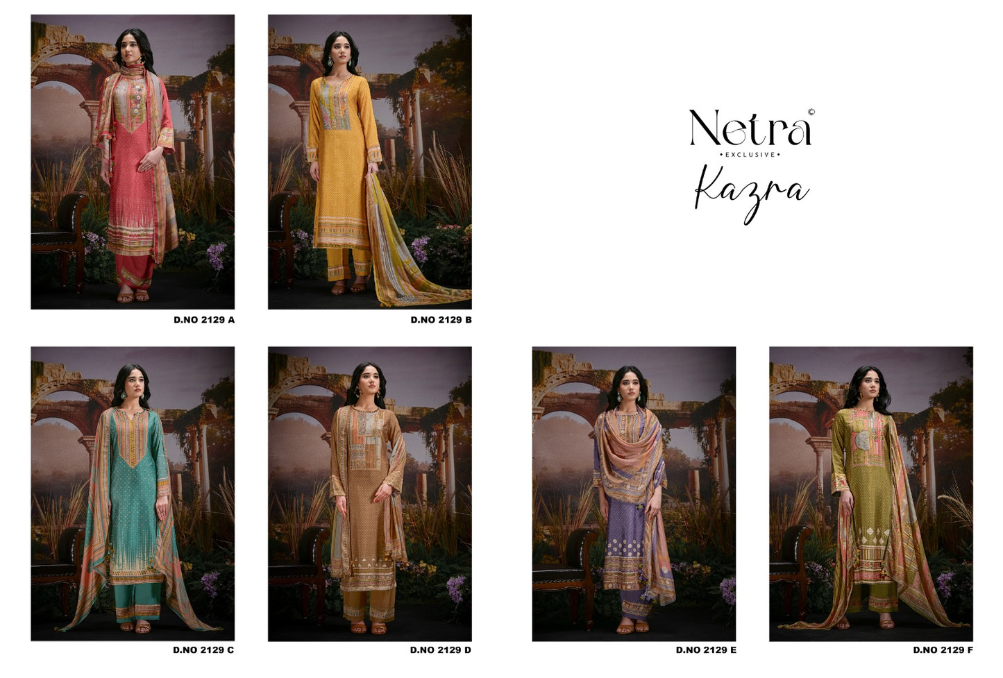 Kazra Netra Bemberg Muslin Pant Style Suits Wholesale Rate