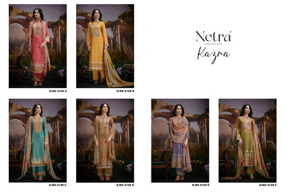 Kazra Netra Bemberg Muslin Pant Style Suits Wholesale Rate