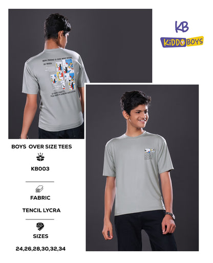 Kb003 Down Shoulder Kiddo Tencil Lycra Boys Tshirt Manufacturer Gujarat