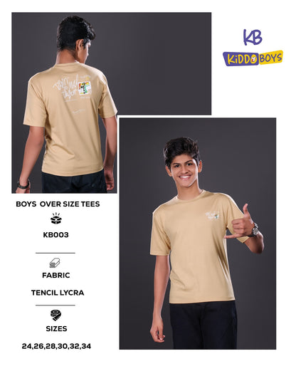 Kb003 Down Shoulder Kiddo Tencil Lycra Boys Tshirt Manufacturer Gujarat