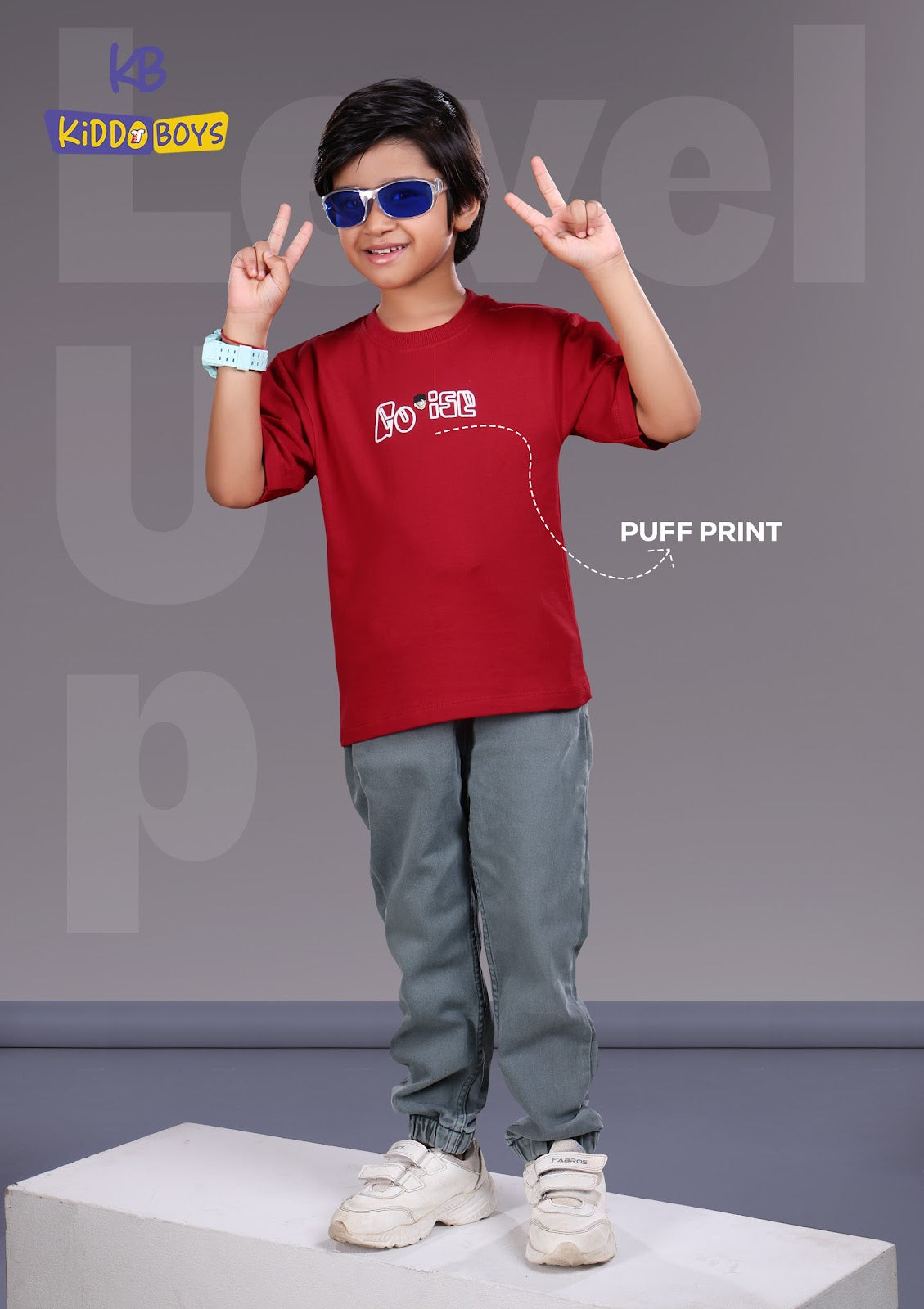 Kb 005 Down Shoulder Kiddo Cotton Looper Boys Tshirt Supplier