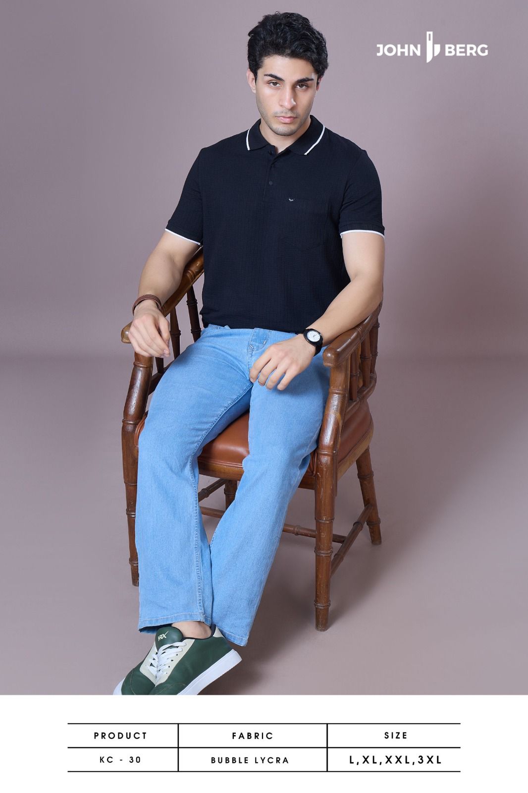 Kc 30 John Berg Lycra Mens Tshirts Exporter India