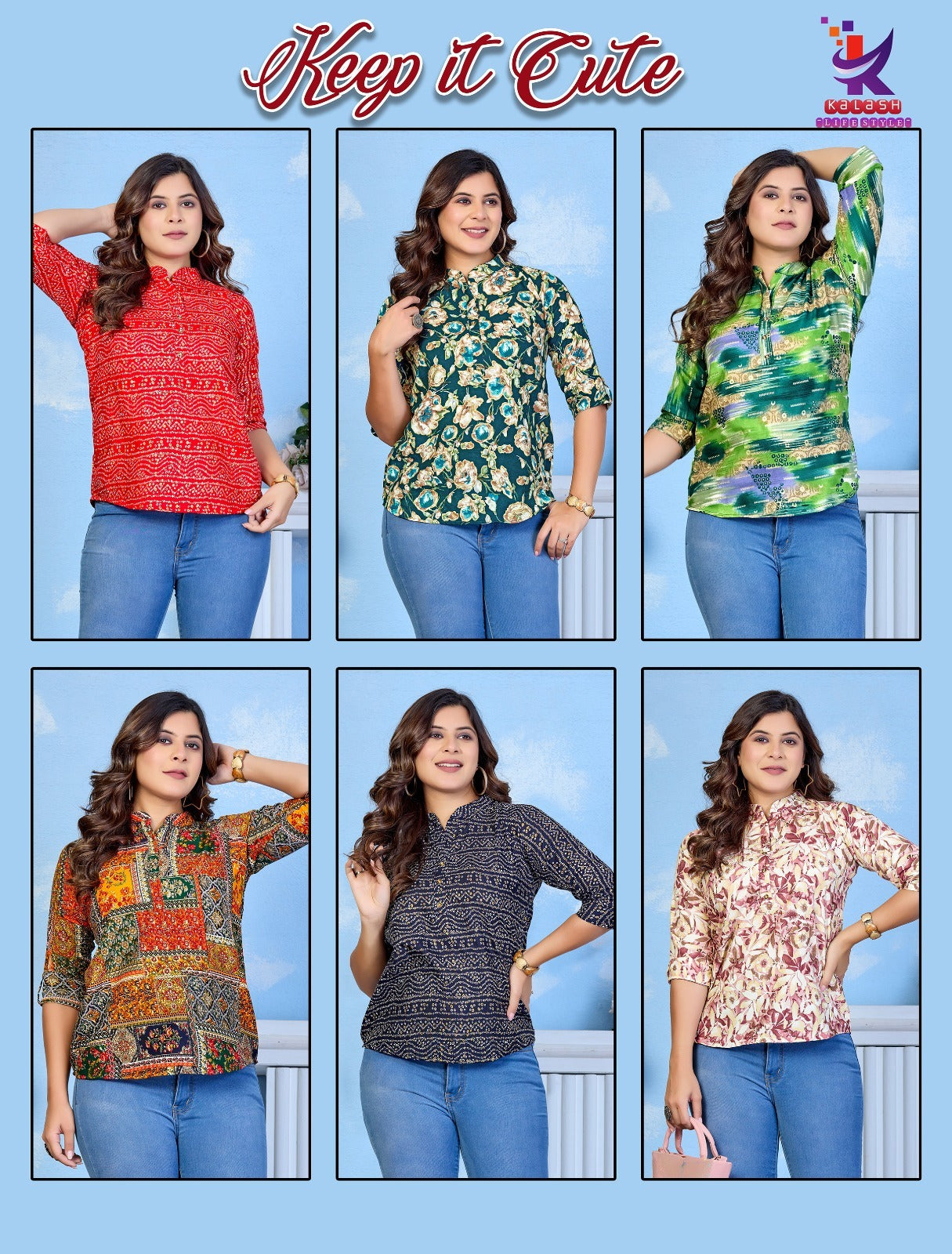 Keep It Cute Mlm Kalash Lifestyle Rayon 17Kg Fancy Tops Manufacturer