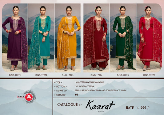 Keerat Vol 10 Triple Aaa Jam Cotton Pant Style Suits Exporter India